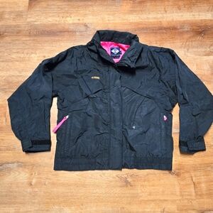 Vintage Columbia Whirlibird Black and Pink Ski Jacket